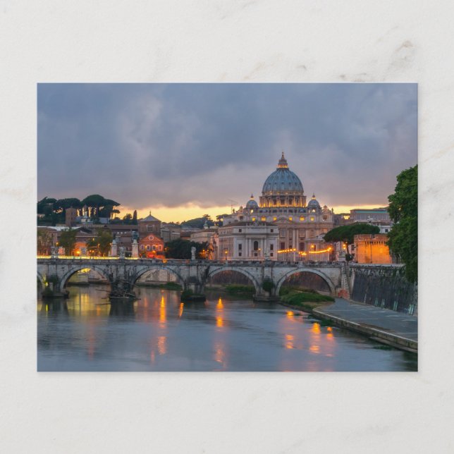 Carte Postale Basilique Rome Italie de St Peter de pont de (Devant)