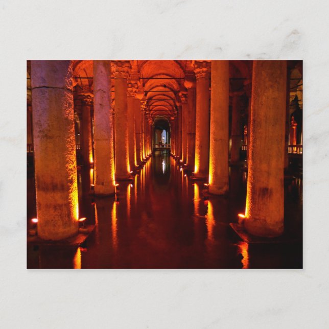 Carte Postale Basilique souterraine d'Istanbul (Devant)