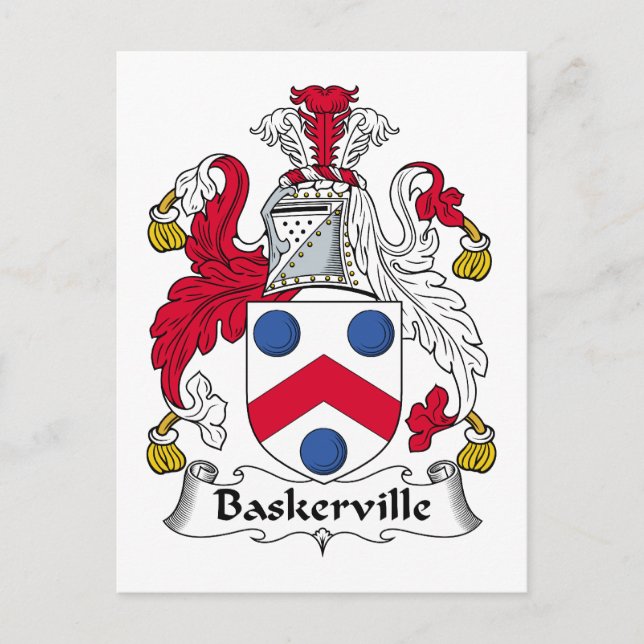 Carte Postale Baskerville Family Crest (Devant)