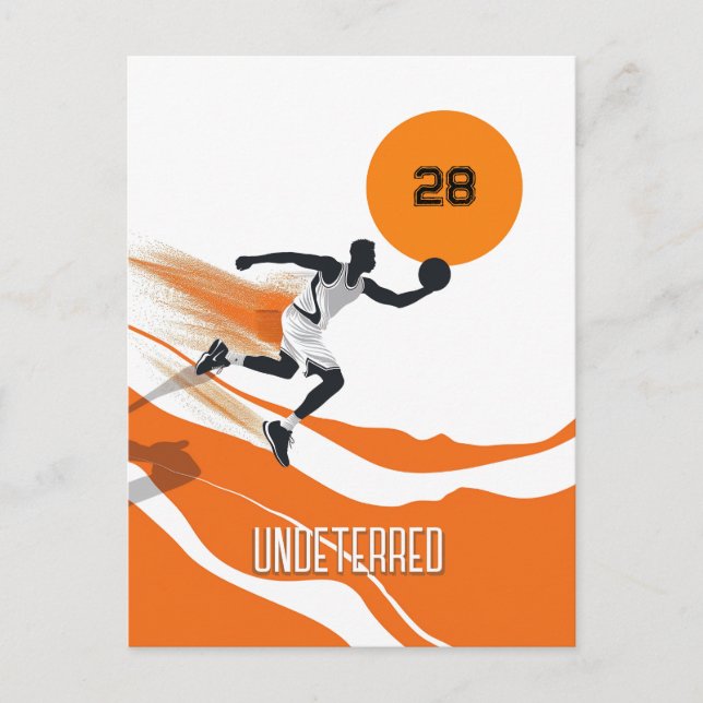 Carte Postale Basket-ball orange (Devant)