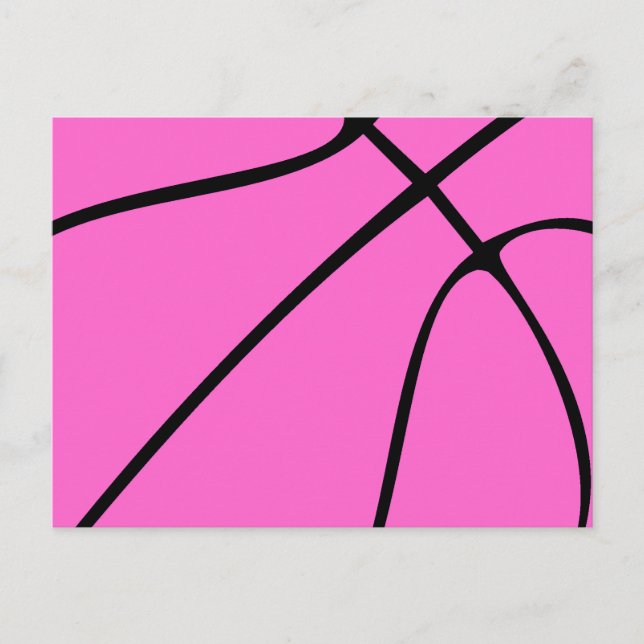 Carte Postale Basket-ball rose personnalisé (Devant)