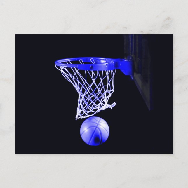Carte Postale Basket bleu (Devant)