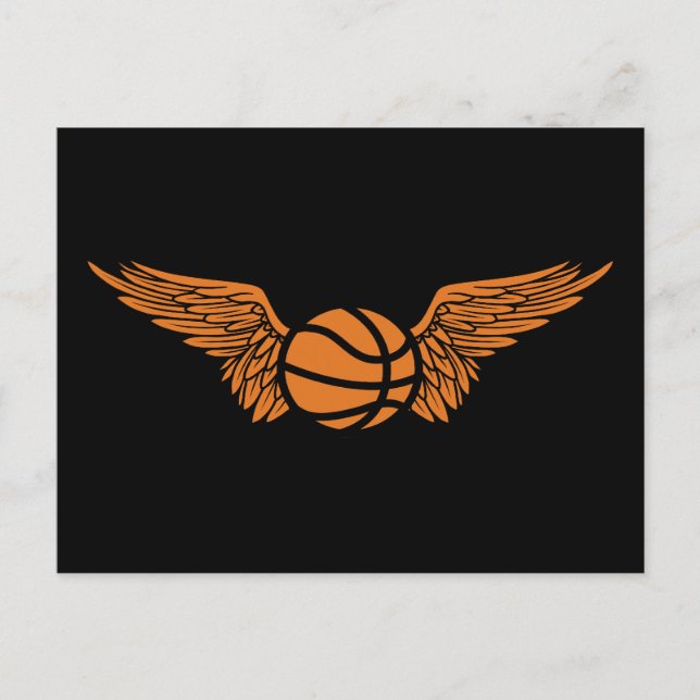 Carte Postale basketball ailé (Devant)