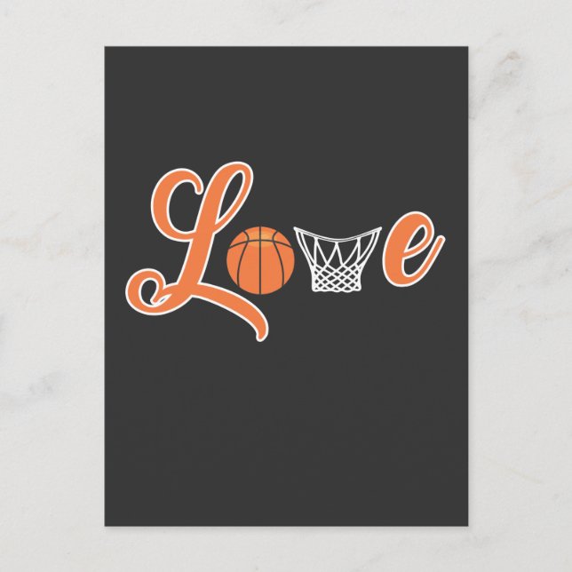 Carte Postale Basketball Love Basket Ball Sports Joueur (Devant)