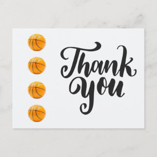Carte Postale Basketball merci avec basketball