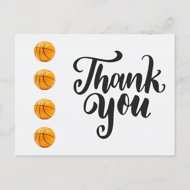 Carte Postale Basketball merci  avec basketball  (Devant)