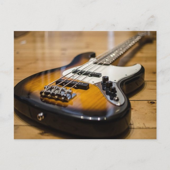 Carte Postale Bass Guitare (Devant)