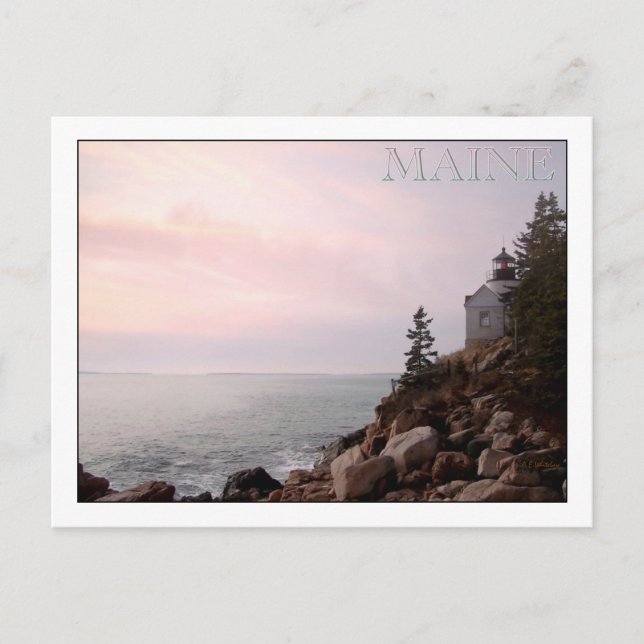 Carte Postale Bass Harbour Head Light, MAINE (Devant)