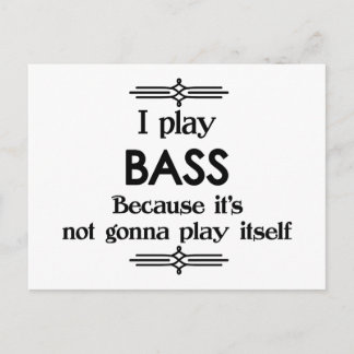 Carte Postale Bass - Play Itself Funny Deco Music