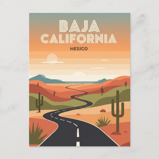 Carte Postale Basse Californie Mexique Voyage (Devant)