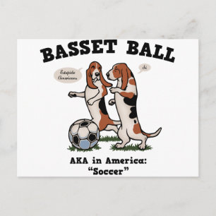 Carte Postale Basset Ball