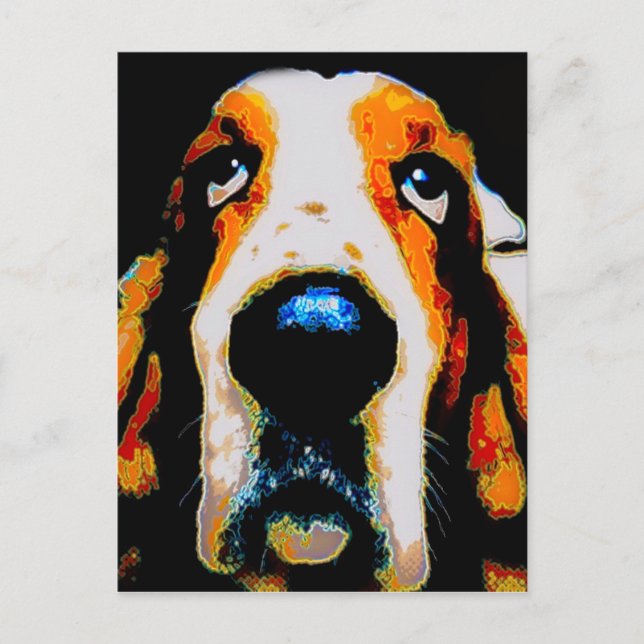 Carte Postale Basset Hound (Devant)