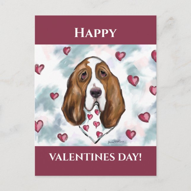 Carte Postale Basset Hound (Devant)