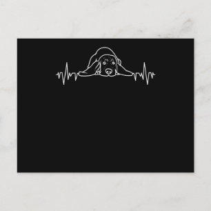 Carte Postale Basset Hound Dog avec battement de coeur