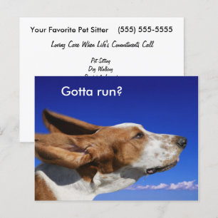 Carte Postale Basset Hound Flaveuse Oreilles dans le ciel bleu A