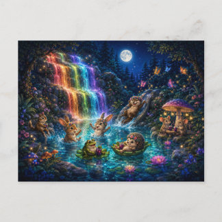 Carte Postale Bassin Cascade Arc-en-ciel de Moonberry Hollow Fêt