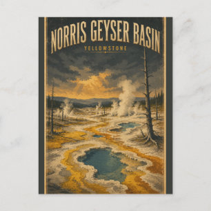Carte Postale Bassin de geysers Norris Parc national de Yellowst