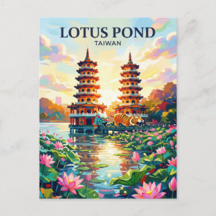 Carte Postale Bassin de lotus Taïwan