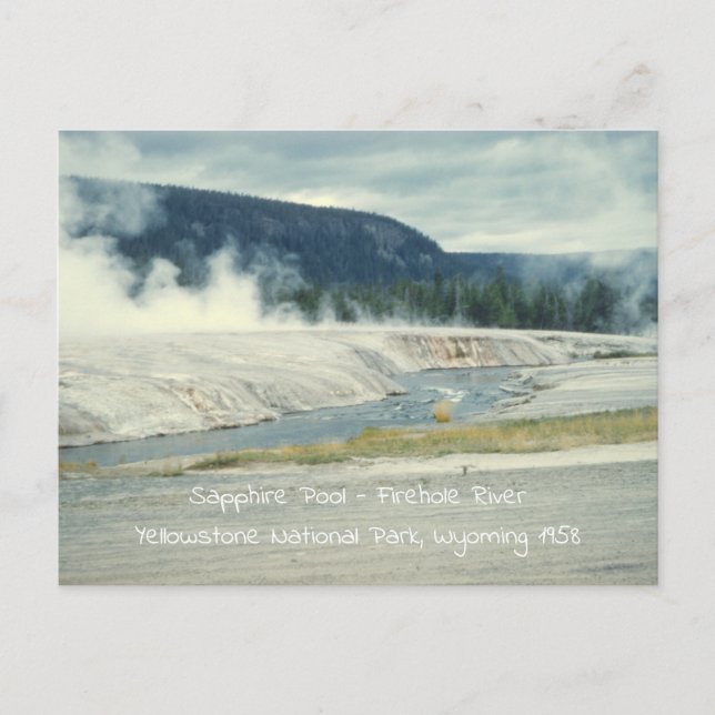 Carte Postale Bassin Saphir Rivière Firehole Yellowstone (Devant)
