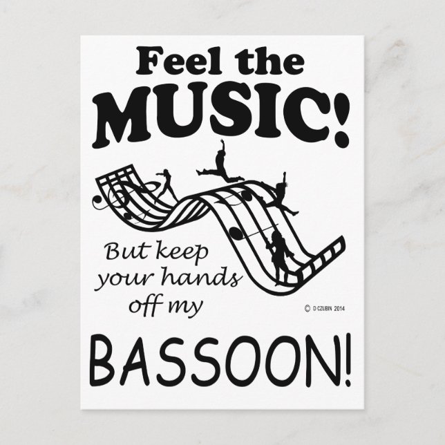 Carte Postale Bassoon Sent La Musique (Devant)
