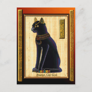 Carte Postale BASTET ~ Egyptian Cat God Art historique