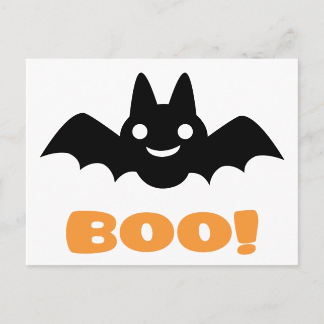 Carte Postale Bat d'Halloween (Devant)
