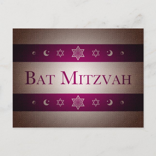 Carte Postale Bat mitzvah (Devant)