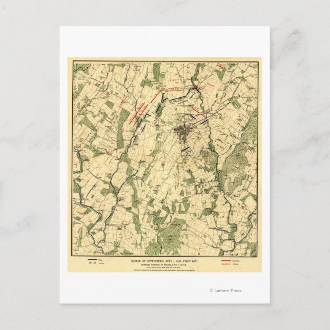 Carte Postale Bataille de Gettysburg 12 (Devant)