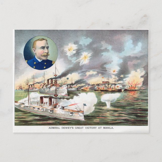 Carte Postale Bataille de Manila Bay (Devant)