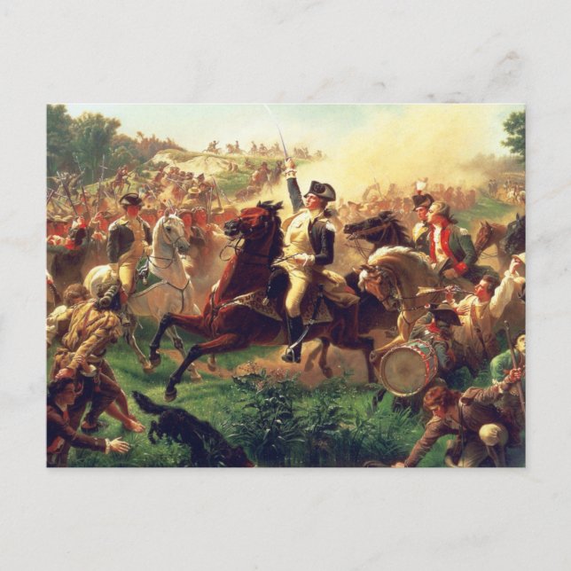 Carte Postale Bataille de Monmouth par Emanuel Leutze (Devant)