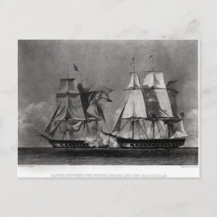 Carte Postale Bataille entre les États-Unis et