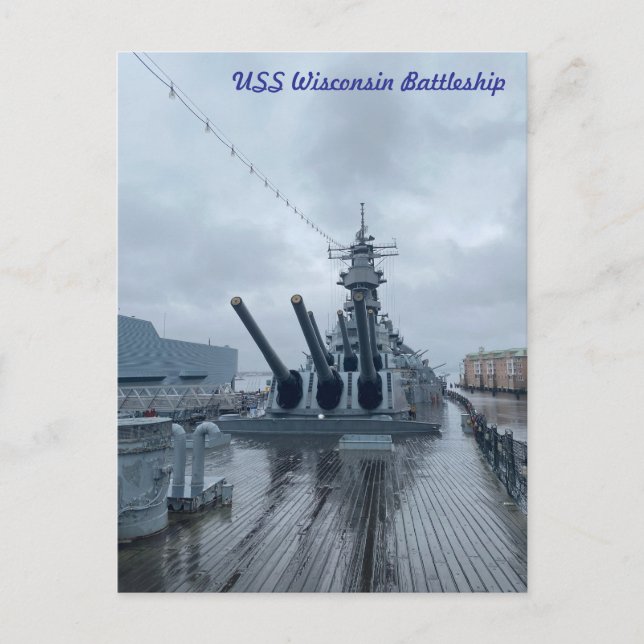 Carte Postale Bataillon USS Wisconsin (Devant)