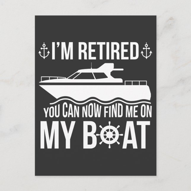 Carte Postale Bateau à la retraite Amusante Capitaine à la retra (Devant)