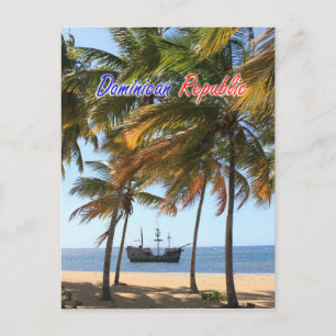 Carte Postale Bateau à Las Terrenas Samana République Dominicain