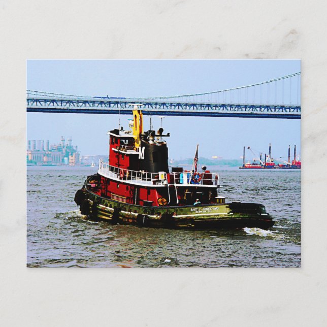 Carte Postale Bateau à moteur à Penn's Land Philadelphia, PA (Devant)
