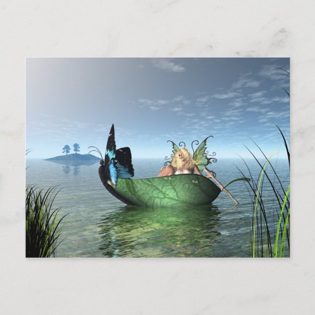 Carte Postale Bateau à papillon (Devant)