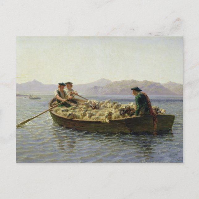 Carte Postale Bateau à rames, 1863 (Devant)