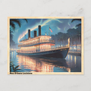 Carte Postale Bateau à vapeur de la Nouvelle-Orléans Louisiane V