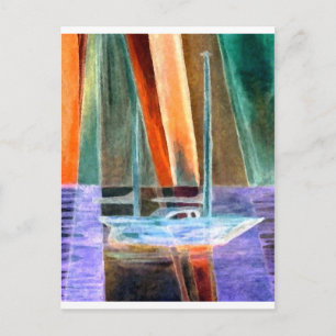 Carte Postale Bateau à voile Abstraits Décor de voile