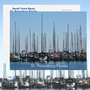 Carte Postale Bateau à voile St Petersburg FL Yatch Basin Photog