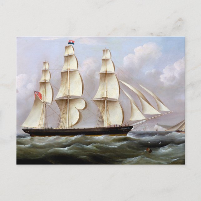 Carte Postale Bateau à voile Woolloomooloo 1850 (Devant)