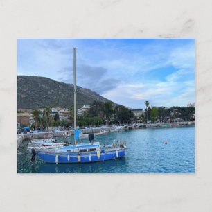 Carte Postale Bateau À Voilier À Port Corinth Grèce