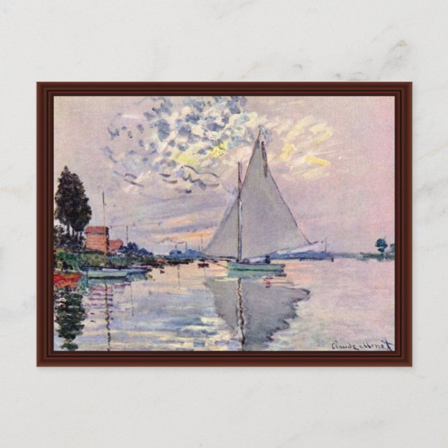 Carte Postale Bateau À Voilier Au Petit-Gennevilliers Par Claude (Devant)