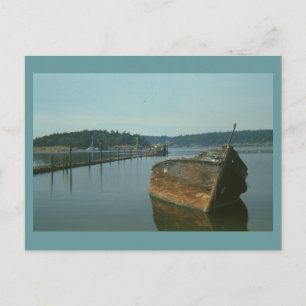 Carte postale - Bateau abandonné