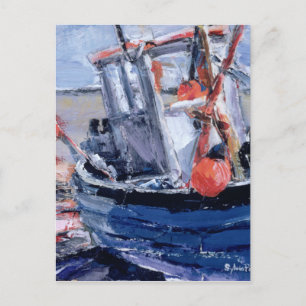 Carte Postale Bateau avec Bouée Rouge