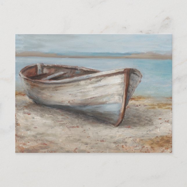 Carte Postale Bateau blanchi à la chaux sur la rive (Devant)