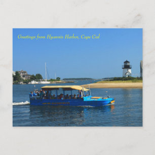 Carte Postale Bateau canard du phare du port de Hyannis Cap Cod