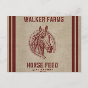 Carte Postale Bateau d'alimentation pour chevaux de Walker Farms