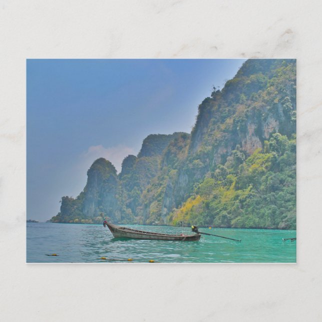 Carte Postale Bateau dans la baie de Koh Phi Phi (Devant)