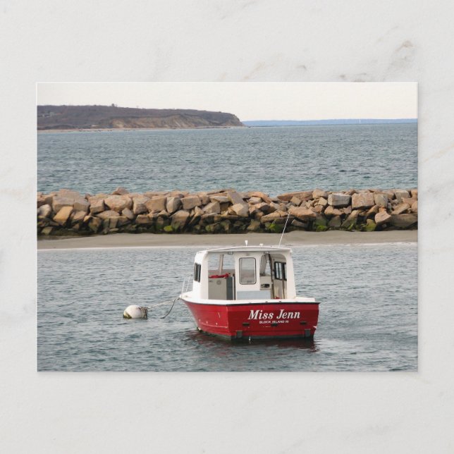 Carte Postale Bateau de Block Island (Devant)